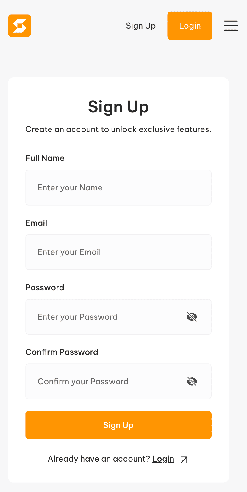 Skillbridge sign up screen